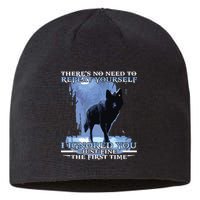There's No Need To Repeat Yourself I Ignored Funny Wolf Sustainable Beanie