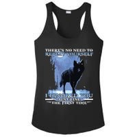 There's No Need To Repeat Yourself I Ignored Funny Wolf Ladies PosiCharge Competitor Racerback Tank