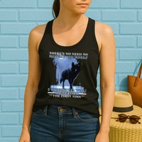 There's No Need To Repeat Yourself I Ignored Funny Wolf Womens Tank Top