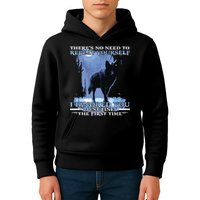 There's No Need To Repeat Yourself I Ignored Funny Wolf Kids Hoodie