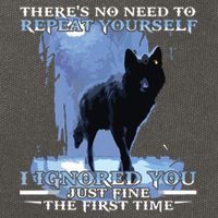 There's No Need To Repeat Yourself I Ignored Funny Wolf Cotton Canvas Backpack
