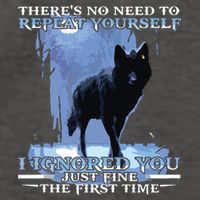 There's No Need To Repeat Yourself I Ignored Funny Wolf Vector Backpack