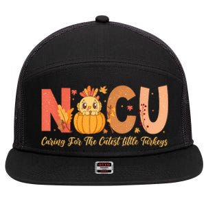 Thanksgiving Nicu Nurse Caring For The Cutest Little Turkey 7 Panel Mesh Trucker Snapback Hat