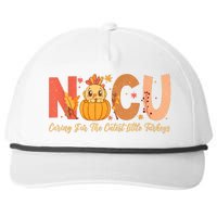 Thanksgiving Nicu Nurse Caring For The Cutest Little Turkey Snapback Five-Panel Rope Hat