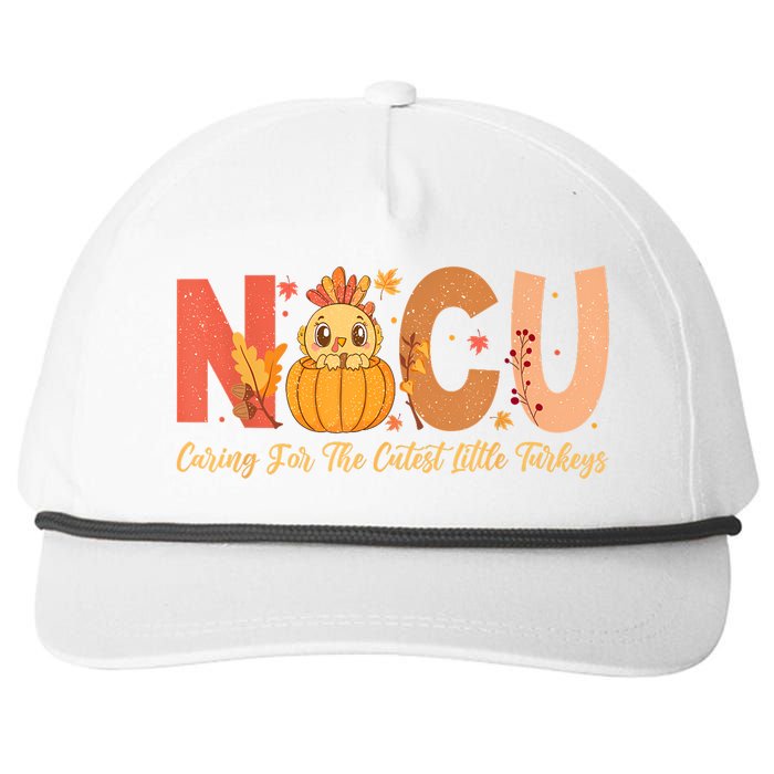 Thanksgiving Nicu Nurse Caring For The Cutest Little Turkey Snapback Five-Panel Rope Hat