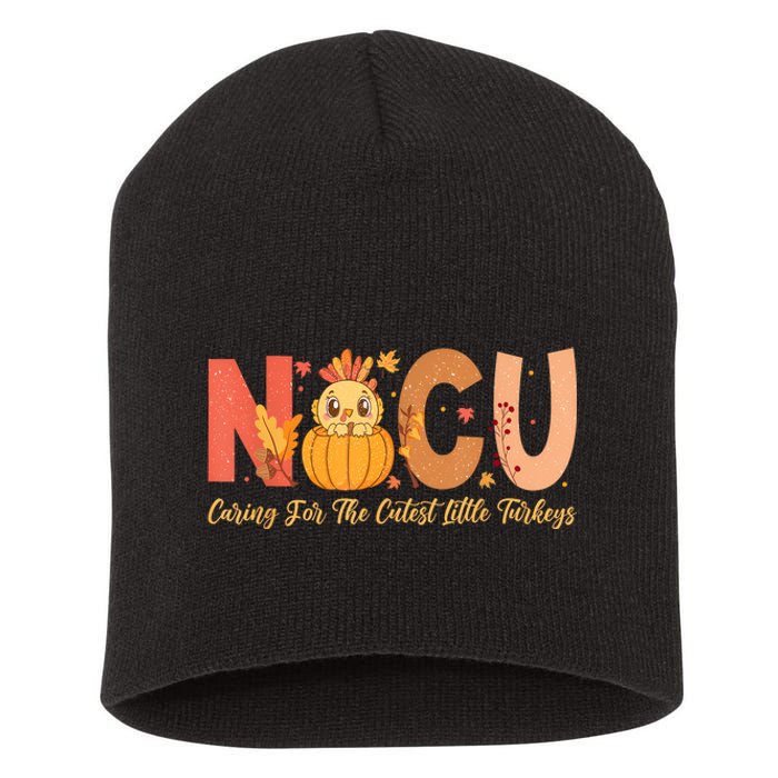 Thanksgiving Nicu Nurse Caring For The Cutest Little Turkey Short Acrylic Beanie