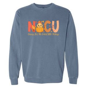 Thanksgiving Nicu Nurse Caring For The Cutest Little Turkey Garment-Dyed Sweatshirt