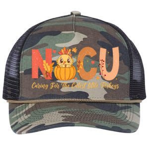 Thanksgiving Nicu Nurse Caring For The Cutest Little Turkey Retro Rope Trucker Hat Cap