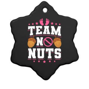 Team No Nuts Gender Reveal Funny Gift Ceramic Star Ornament