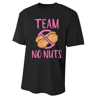 Team No Nuts Girl Gender Reveal Party Performance Sprint T-Shirt