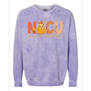 Thanksgiving Nicu Nurse Caring For The Cutest Little Turkey Colorblast Crewneck Sweatshirt