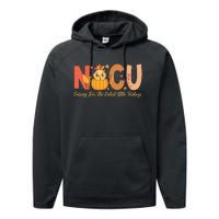 Thanksgiving Nicu Nurse Caring For The Cutest Little Turkey Performance Fleece Hoodie