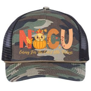 Thanksgiving Nicu Nurse Caring For The Cutest Little Turkey Retro Rope Trucker Hat Cap