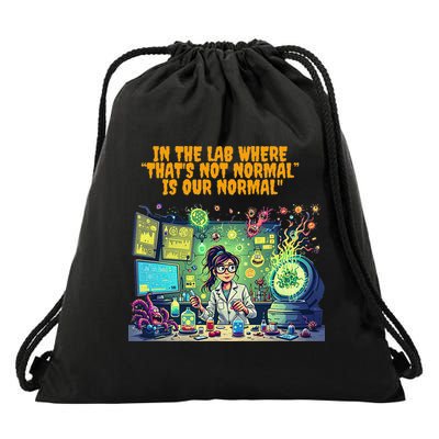 Thats Not Normal Is Our Normal  Funny Lab Science Design Drawstring Bag