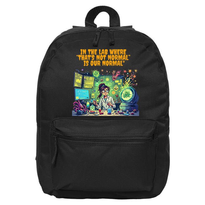 Thats Not Normal Is Our Normal  Funny Lab Science Design 16 in Basic Backpack