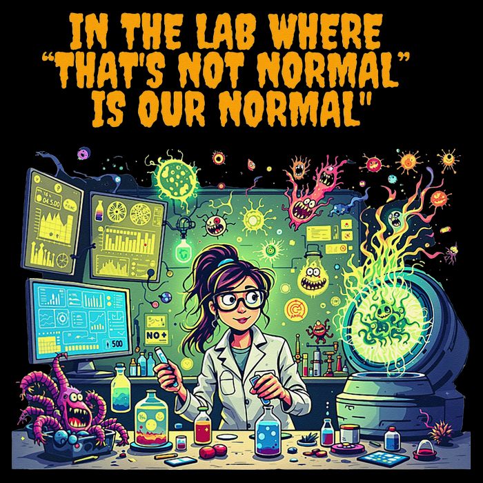 Thats Not Normal Is Our Normal  Funny Lab Science Design 16 in Basic Backpack