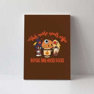 This Nurse Needs Coffee Funny Halloween Graphic Plus Size Canvas