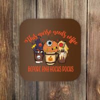 This Nurse Needs Coffee Funny Halloween Graphic Plus Size Coaster