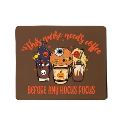 This Nurse Needs Coffee Funny Halloween Graphic Plus Size Mousepad