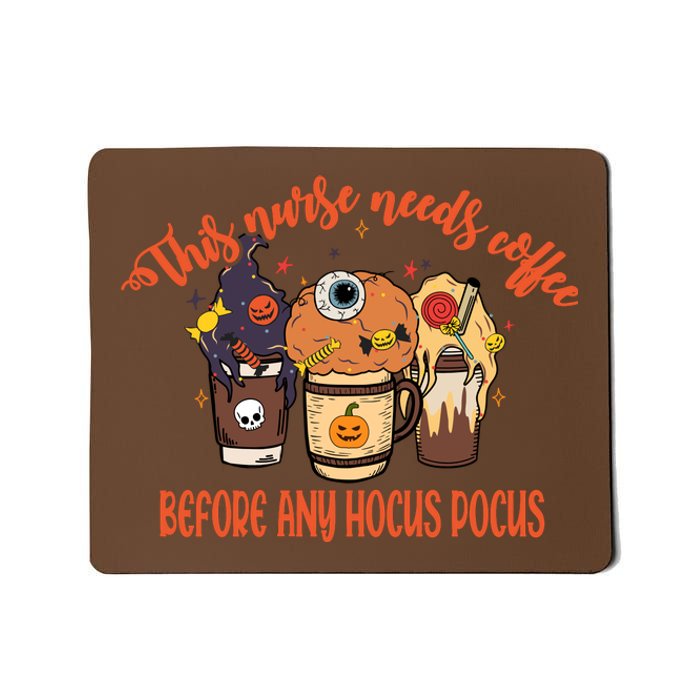 This Nurse Needs Coffee Funny Halloween Graphic Plus Size Mousepad