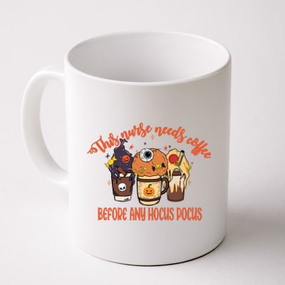 This Nurse Needs Coffee Funny Halloween Graphic Plus Size Coffee Mug