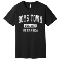 Town Nebraska Ne Vintage Athletic Sports Design Premium T-Shirt