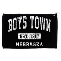 Town Nebraska Ne Vintage Athletic Sports Design Grommeted Golf Towel