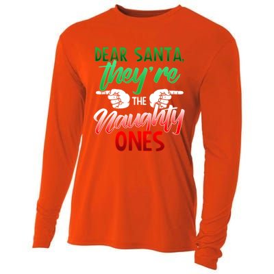 The Naughty Ones Funny Christmas Dear Santa Cute Gift Cooling Performance Long Sleeve Crew