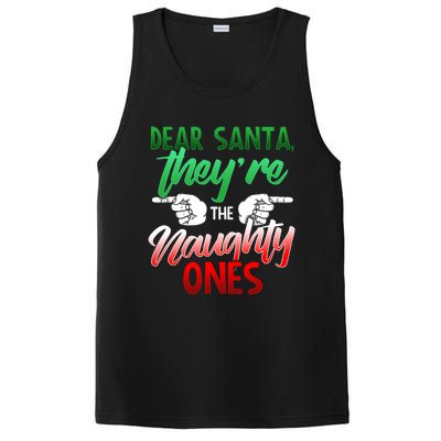 The Naughty Ones Funny Christmas Dear Santa Cute Gift PosiCharge Competitor Tank