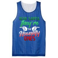 The Naughty Ones Funny Christmas Dear Santa Cute Gift Mesh Reversible Basketball Jersey Tank