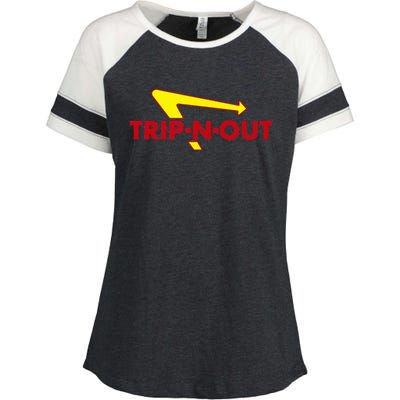 Trip N Out Funny Saying Sarcastic Novelty Humor Cool Enza Ladies Jersey Colorblock Tee