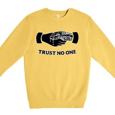 Trust No One Shake Hands With A Snake Premium Crewneck Sweatshirt