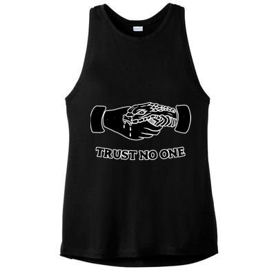 Trust No One Shake Hands With A Snake Ladies PosiCharge Tri-Blend Wicking Tank