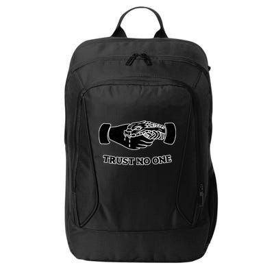 Trust No One Shake Hands With A Snake City Backpack