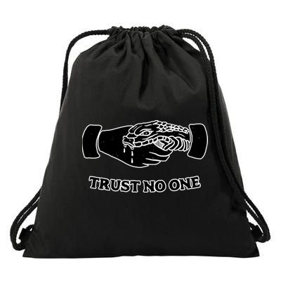 Trust No One Shake Hands With A Snake Drawstring Bag