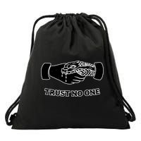 Trust No One Shake Hands With A Snake Drawstring Bag
