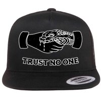 Trust No One Shake Hands With A Snake Flatbill Hat