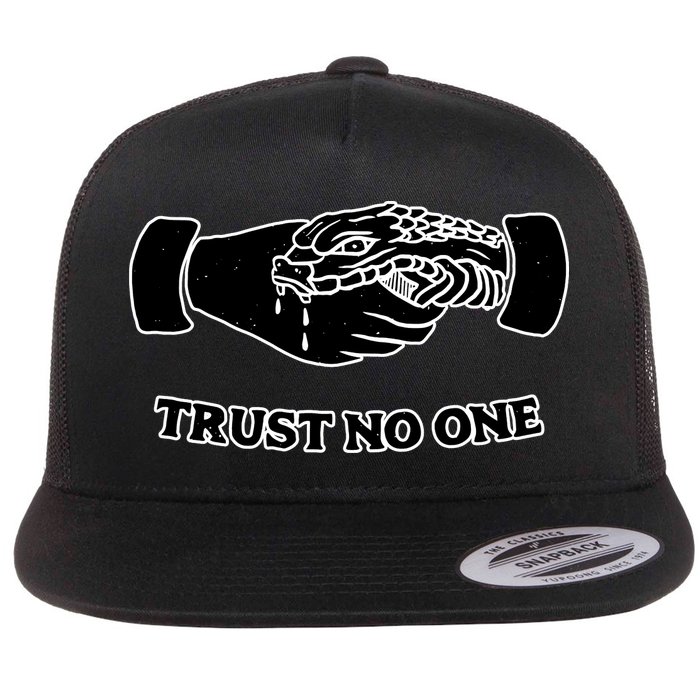 Trust No One Shake Hands With A Snake Flatbill Hat