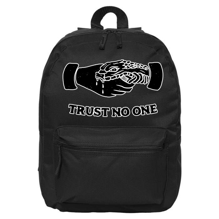 Trust No One Shake Hands With A Snake 16 in Basic Backpack