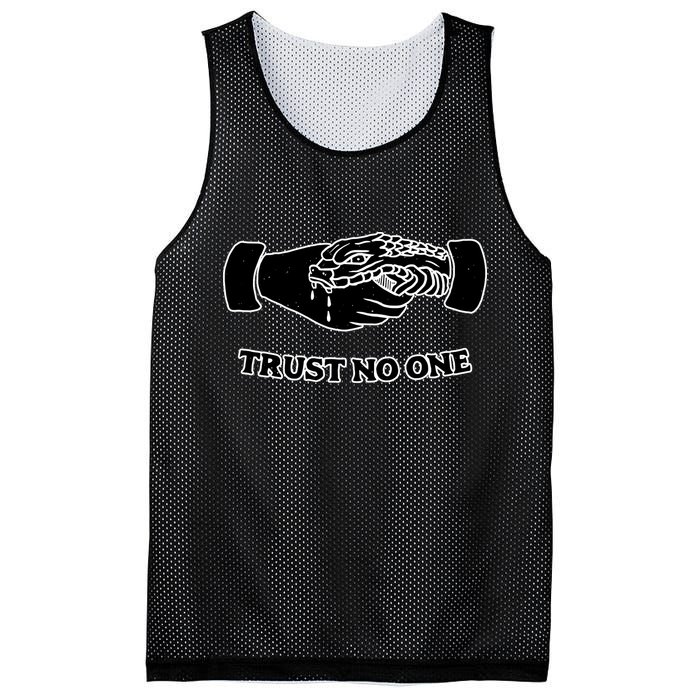 Trust No One Shake Hands With A Snake Mesh Reversible Basketball Jersey Tank