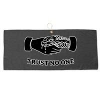Trust No One Shake Hands With A Snake Large Microfiber Waffle Golf Towel