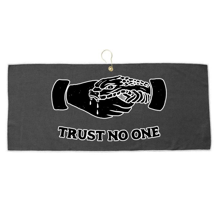 Trust No One Shake Hands With A Snake Large Microfiber Waffle Golf Towel
