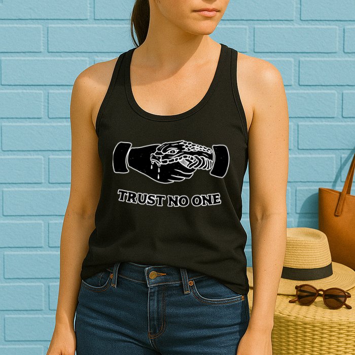 Trust No One Shake Hands With A Snake Womens Tank Top
