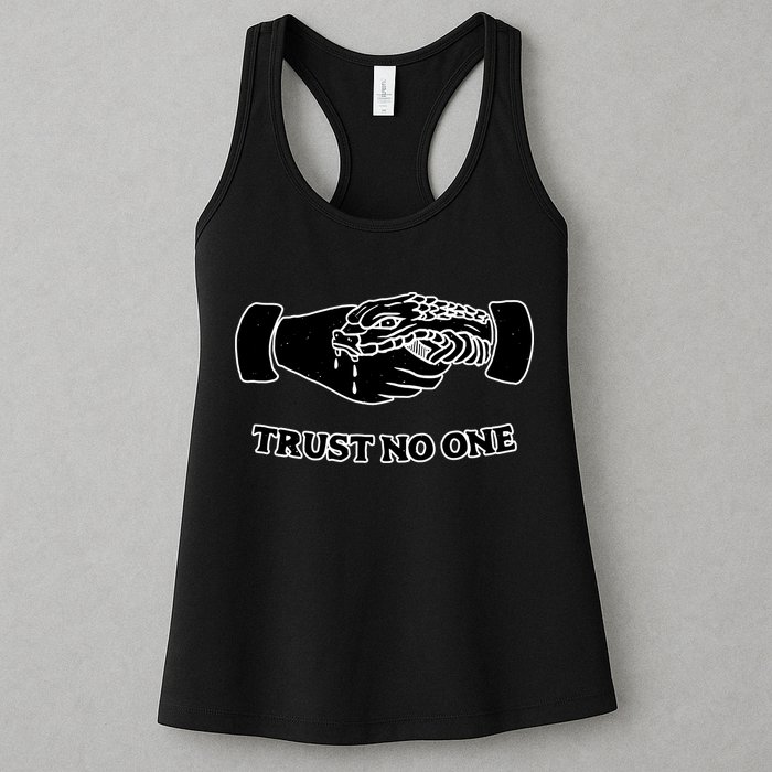 Trust No One Shake Hands With A Snake Womens Tank Top