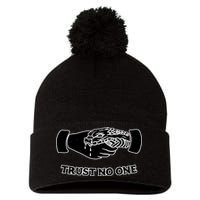 Trust No One Shake Hands With A Snake Pom Pom 12in Knit Beanie