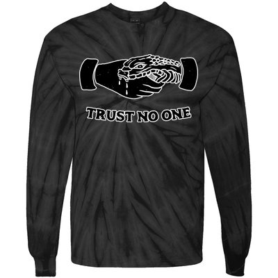 Trust No One Shake Hands With A Snake Tie-Dye Long Sleeve Shirt