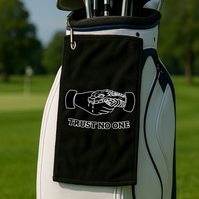 Trust No One Shake Hands With A Snake Golf Towel