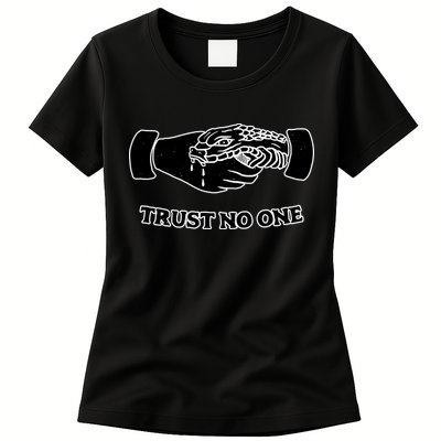 Trust No One Shake Hands With A Snake Womens T-Shirt