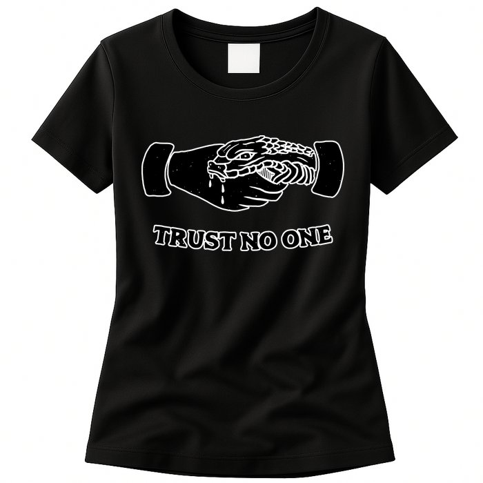 Trust No One Shake Hands With A Snake Womens T-Shirt