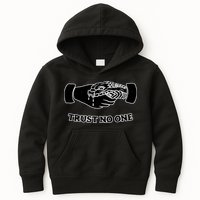 Trust No One Shake Hands With A Snake Kids Hoodie